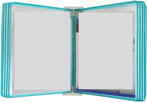 VHTDFEVXO A4-Dokumentenhalter zur Wandmontage, 10 doppelseitige Flip-Display-Ordner, Ordnerordner, Desktop- und Wanddisplay, zur Anzeige von A4-Dokumententafeln(Green) von VHTDFEVXO