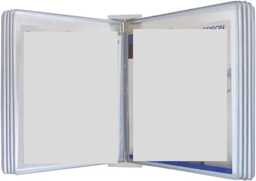 VHTDFEVXO A4-Dokumentenhalter zur Wandmontage, 10 doppelseitige Flip-Display-Ordner, Ordnerordner, Desktop- und Wanddisplay, zur Anzeige von A4-Dokumententafeln(Gris) von VHTDFEVXO