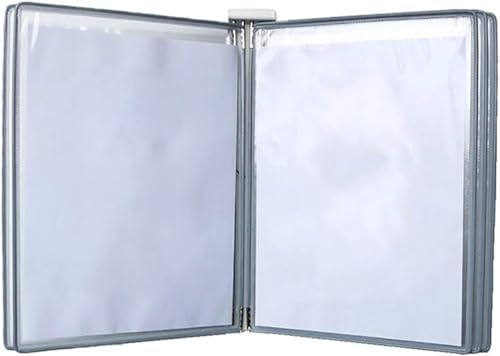 VHTDFEVXO A4-Dokumentenhalter zur Wandmontage, Aktenordner A3, Wandordner -, A3 [16,53 Zoll × 11,69 Zoll] 10 Hüllen(Gris) von VHTDFEVXO
