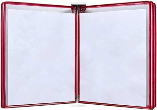 VHTDFEVXO A4-Dokumentenhalter zur Wandmontage, Aktenordner A3, Wandordner -, A3 [16,53 Zoll × 11,69 Zoll] 10 Hüllen(Rosso) von VHTDFEVXO