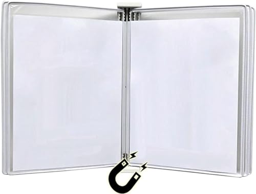 VHTDFEVXO A4-Dokumentenhalter zur Wandmontage, Aktenordner im A3-Format – A3 [16,53 Zoll × 11,69 Zoll], 10 Fächer, an Metallvorrichtung befestigt(Bianco) von VHTDFEVXO