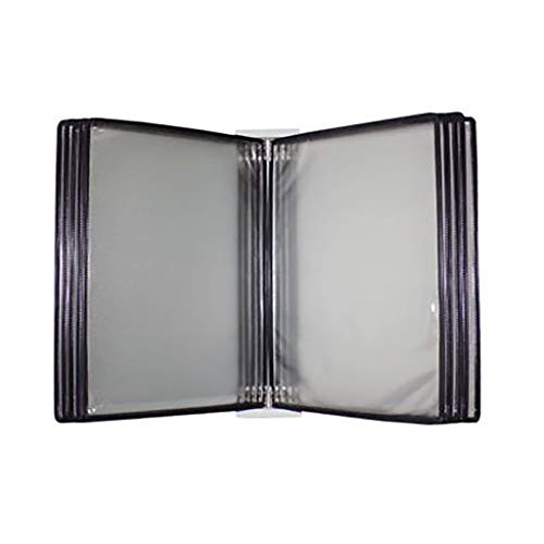 VHTDFEVXO A4-Dokumentenhalter zur Wandmontage, Dokumentenmappe A4 schwarz mit 10 Tafeln und 20 Hüllen (Metall)(OneColor) von VHTDFEVXO
