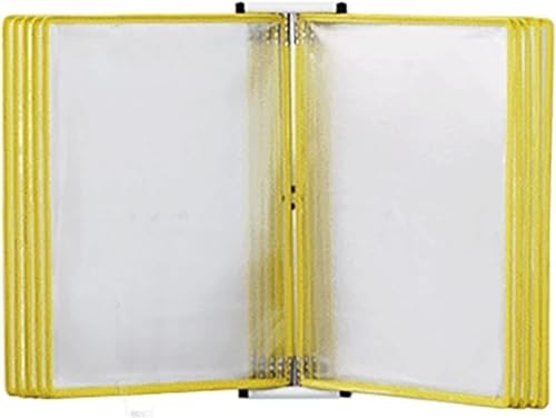 VHTDFEVXO A4-Dokumentenhalter zur Wandmontage, Sichtwandmappe A4, 20 Hüllen(Giallo) von VHTDFEVXO