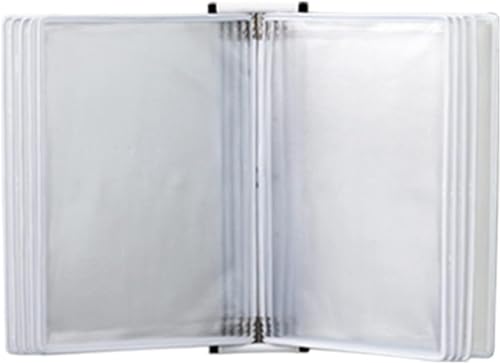 VHTDFEVXO A4-Dokumentenhalter zur Wandmontage, Wandmontierter Aktenhalter for A4-Ordner, 10-Panel-Desktop-/Wand-Referenzsystem, Poster-Flip-Book-Display(Black) von VHTDFEVXO