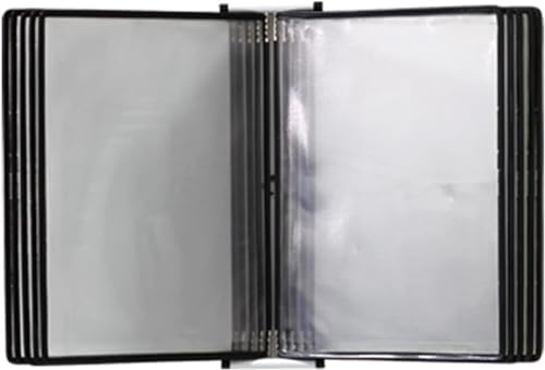 VHTDFEVXO A4-Dokumentenhalter zur Wandmontage, Wandmontierter Aktenhalter for A4-Ordner, 10-Panel-Desktop-/Wand-Referenzsystem, Poster-Flip-Book-Display(White) von VHTDFEVXO