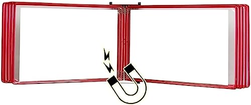 VHTDFEVXO A4-Dokumentenhalter zur Wandmontage, Wandordner for Akten im A4-Format – A4 [8,26 Zoll × 11,69 Zoll], 20 Taschen, an Metallvorrichtung befestigt(Rosso) von VHTDFEVXO