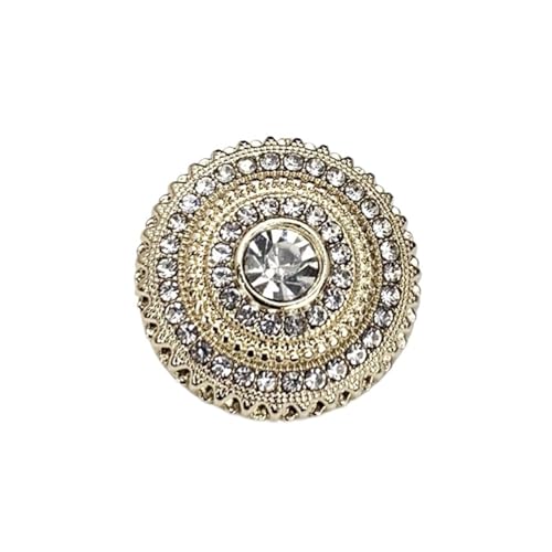 VHTDFEVXO Knöpfe, Vintage-Knöpfe, 10 Teile/los Mode Kleidung Tasten Schwarz & Goldene & Silber Metall Schaft Tasten(Gold,18mm) von VHTDFEVXO