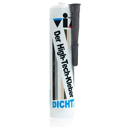 DICHT 7 Universal High-Tech Kleber á 310 ml/Kartusche in schwarz - Klebstoff & Dichtstoff für Metall, Glas, Kunststoff, Holz, Stein, Naturstein, Beton, Ziegel & Keramik - Haftstarker Spezialkleber DICHT 7 Universal High-Tech Kleber á 310 ml/Kartusche in schwarz - Klebstoff & Dichtstoff für Metall, Glas, Kunststoff, Holz, Stein, Naturstein, Beton, Ziegel & Keramik - Haftstarker Spezialkleber von VIA-DACHTEILE
