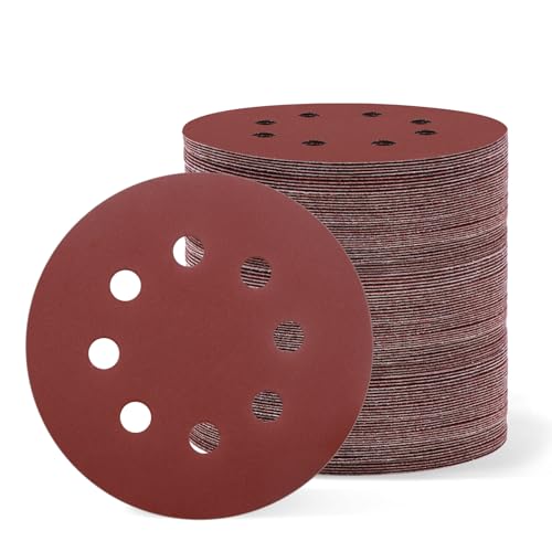 VIBRATITE 100 Stück Schleifpapier 125mm 8 Löch, Rot Aluminiumoxid Schleifpapier 400 körnung, Schleifscheiben für Exzenterschleifer, Schleifmittel für Holz, 5 Zoll Staubarmes Schleifpapier Set VIBRATITE 100 Stück Schleifpapier 125mm 8 Löch, Rot Aluminiumoxid Schleifpapier 400 körnung, Schleifscheiben für Exzenterschleifer, Schleifmittel für Holz, 5 Zoll Staubarmes Schleifpapier Set von VIBRATITE