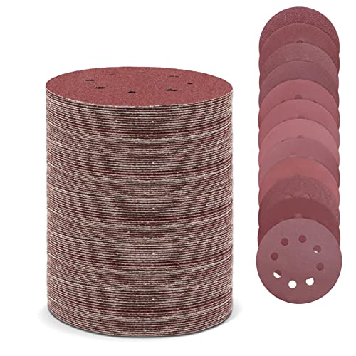 VIBRATITE 120 Stück Schleifpapier 125mm Klett, 8 Loch Klett Schleifscheiben in Rot für Exzenterschleifer- 40 80 100 120 240 320 400 600 800 1200 1500 2000 Mischkorn für Holz Metall und Farbe VIBRATITE 120 Stück Schleifpapier 125mm Klett, 8 Loch Klett Schleifscheiben in Rot für Exzenterschleifer- 40 80 100 120 240 320 400 600 800 1200 1500 2000 Mischkorn für Holz Metall und Farbe von VIBRATITE
