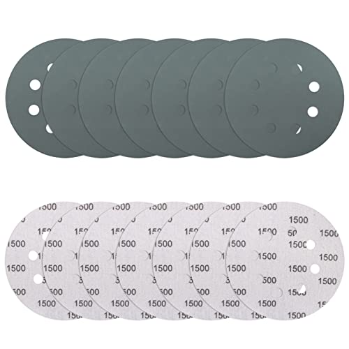 VIBRATITE 70 Stück Schleifpapier 125mm Klett, Nass und Trocken Schleifscheiben, Körnung 1500, 8 Löcher Exzenterschleifer Schleifpapier für Auto Metall Holz VIBRATITE 70 Stück Schleifpapier 125mm Klett, Nass und Trocken Schleifscheiben, Körnung 1500, 8 Löcher Exzenterschleifer Schleifpapier für Auto Metall Holz von VIBRATITE