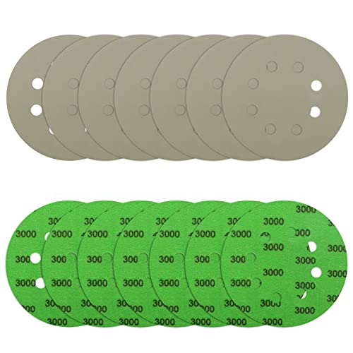 VIBRATITE 70 Stück Schleifpapier 125mm Klett, Nass und Trocken Schleifscheiben, Körnung 3000, 8 Löcher Exzenterschleifer Schleifpapier für Auto Metall Holz VIBRATITE 70 Stück Schleifpapier 125mm Klett, Nass und Trocken Schleifscheiben, Körnung 3000, 8 Löcher Exzenterschleifer Schleifpapier für Auto Metall Holz von VIBRATITE