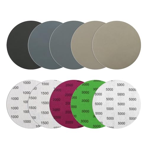 VIBRATITE Schleifscheiben mit Haken und Schlaufe, 15,2 cm, Nass- und Trockenschleifpapier, Sortiment 1000, 1500, 2000, 3000, 5000, Siliziumkarbid, runde Schleifpads für Exzenterschleifer, Automobil VIBRATITE Schleifscheiben mit Haken und Schlaufe, 15,2 cm, Nass- und Trockenschleifpapier, Sortiment 1000, 1500, 2000, 3000, 5000, Siliziumkarbid, runde Schleifpads für Exzenterschleifer, Automobil von VIBRATITE