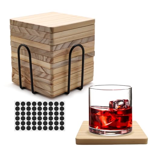 VIBRATITE Unvollendete Holzuntersetzer 12er Set, 4 Zoll Quadratisch Blank Holzuntersetzer Handwerk Untersetzer für DIY Architekturmodelle Zeichnung Malerei Holzgravur Holzbrennen Laser Scroll Sawing VIBRATITE Unvollendete Holzuntersetzer 12er Set, 4 Zoll Quadratisch Blank Holzuntersetzer Handwerk Untersetzer für DIY Architekturmodelle Zeichnung Malerei Holzgravur Holzbrennen Laser Scroll Sawing von VIBRATITE