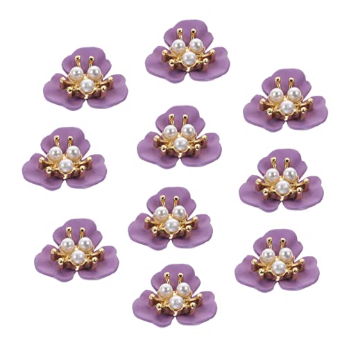 1 Satz Vintage Blütenperlen Nail Charms Für Maniküre Dekorative Nagelzubehör Für Diy Nail Art Für Natürliche Und Künstliche Nägel 10 Stück von VICASKY
