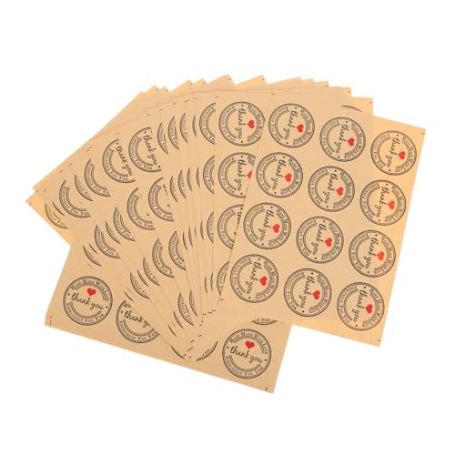 12 Stück Kraftpapier Herzaufkleber Selbstklebende Etiketten für Backwaren Dekoration Verpackung und Bastelprojekte Vielseitige Verwendung für Anlässe von VICASKY