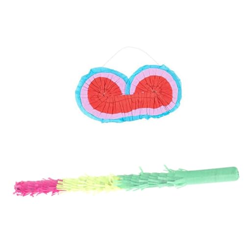 1Satz Bunter Pinata Stick mit Augenbinde Teiliges für Pinata Spiele Spaßspielzeug für Partys Leicht und Handlich Farbenfrohes Design von VICASKY