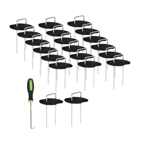 1Satz U Förmige Gartenklammern Robuste Heftklammern mit Pick Haken für Gartenzäune Bodendecker und Absperrungen Vielseitige Rasenpfähle für Landschaftsbau von VICASKY