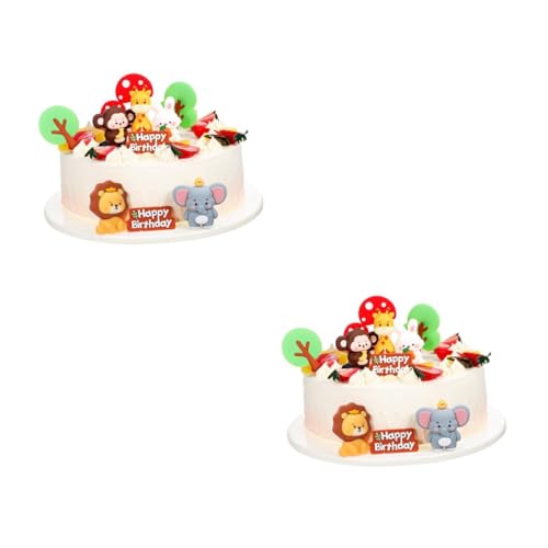 2 Sätze Kuchendekoration Mit Weichem Kleber Waldtierfiguren Cupcake-topper Für Babys Löwen-cupcake-topper Kuchendeckel Für Babys Dschungel-babyparty-dekorationen Weiches Gummi VICASKY 2 Sätze Kuchendekoration Mit Weichem Kleber Waldtierfiguren Cupcake-topper Für Babys Löwen-cupcake-topper Kuchendeckel Für Babys Dschungel-babyparty-dekorationen Weiches Gummi VICASKY von VICASKY