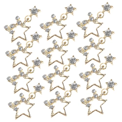 20 Stück Nail Art Charms mit Luxus Rhinestones Glitzernde Nagelanhänger für Nageldesign für Diy und Professionelle Anwendungen von VICASKY