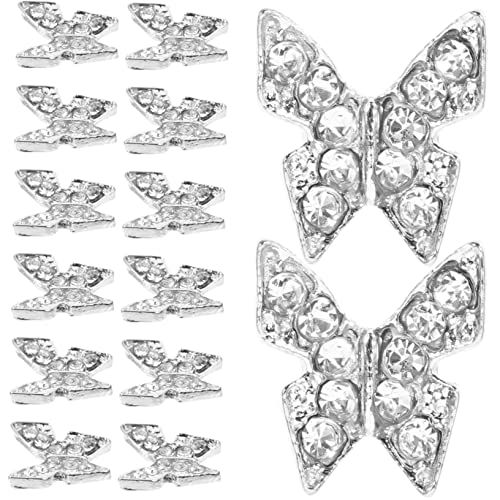 20 Stück Nail Art Schmetterling Dekoration Widerstandsfähige Nagelverzierung für Diy Nail Design und Partys Silberne Nagelaccessoires 20 Stück Nail Art Schmetterling Dekoration Widerstandsfähige Nagelverzierung für Diy Nail Design und Partys Silberne Nagelaccessoires von VICASKY