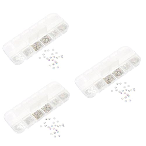 3 Boxen Nail Art Dekorationsset Nagelstein Box mit Weißen Ab und Naked Ab Strasssteinen Maniküre Deko für Diy Nagelstudios und Persönliche Anwendungen 3 Boxen Nail Art Dekorationsset Nagelstein Box mit Weißen Ab und Naked Ab Strasssteinen Maniküre Deko für Diy Nagelstudios und Persönliche Anwendungen von VICASKY