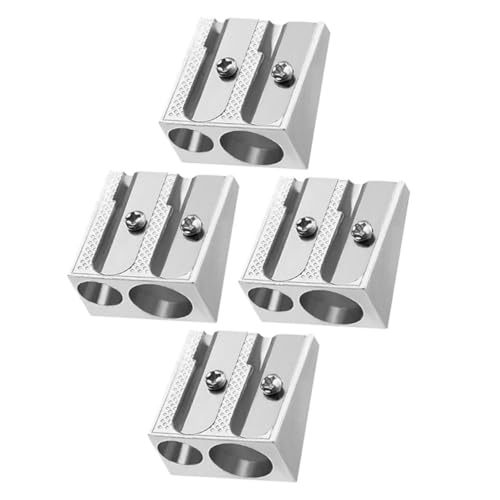 4 Stück Doppelloch Bleistiftanspitzer aus Aluminiumlegierung Handanspitzer für Bleistifte für Schulgebrauch Präzise Schärfung für Künstler und Tragbares und Funktionales Werkzeug 4 Stück Doppelloch Bleistiftanspitzer aus Aluminiumlegierung Handanspitzer für Bleistifte für Schulgebrauch Präzise Schärfung für Künstler und Tragbares und Funktionales Werkzeug von VICASKY