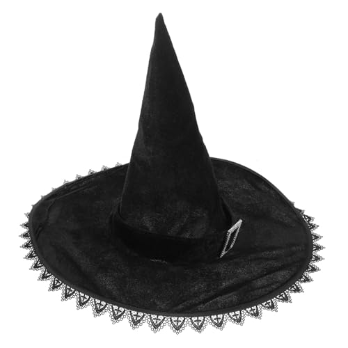 Halloween Hexenhut aus Vliesstoff Dekorativer Partyhut für Cosplay und Besondere Anlässe Leicht und Langlebig für Halloween Partys und mit Exquisiter von VICASKY