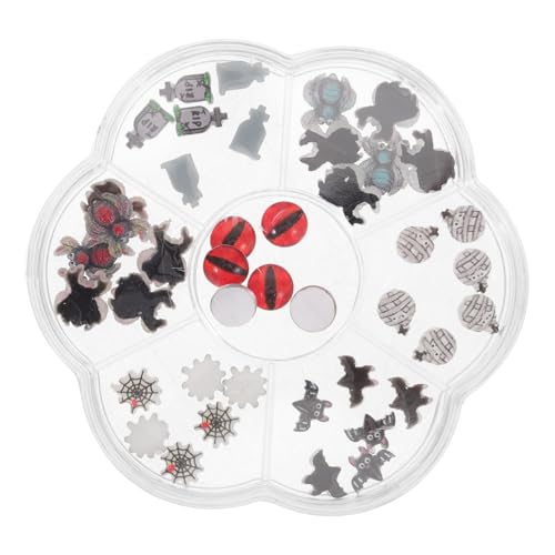 VICASKY 1 Box Halloween Nagel Ornament Halloween Nagel Charms Kreative Maniküre Charms Für Nägel Nageldekorationen Für Nagelkunst Nagelaufkleber von VICASKY