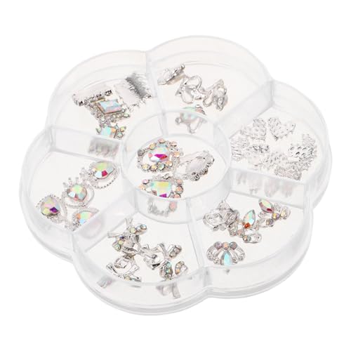 VICASKY 1 Box Nail Art Zubehör Herz Nail Art Charms Strass Herz Strass Nägel Schmuck Schleife Sticker Transparent Zum Bohren VICASKY 1 Box Nail Art Zubehör Herz Nail Art Charms Strass Herz Strass Nägel Schmuck Schleife Sticker Transparent Zum Bohren von VICASKY