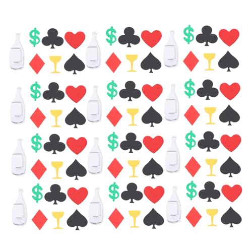 VICASKY 1 Packung Poker Party Konfetti Bunte Tischdekoration für Las Vegas Themenfeiern Wiederverwendbar aus Robustem Kunststoff für Einladungen und DIY Projekte VICASKY 1 Packung Poker Party Konfetti Bunte Tischdekoration für Las Vegas Themenfeiern Wiederverwendbar aus Robustem Kunststoff für Einladungen und DIY Projekte von VICASKY
