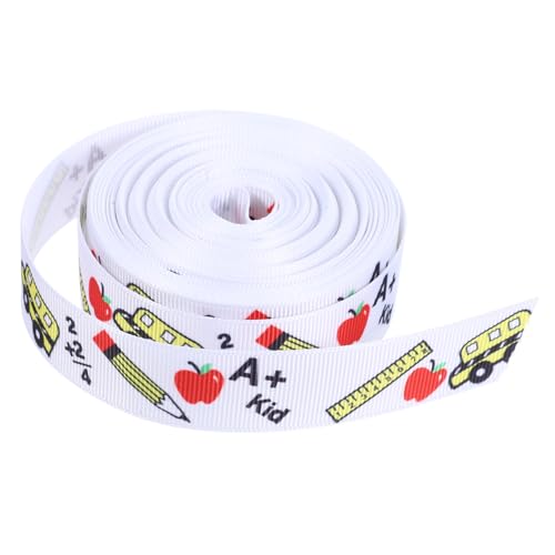 VICASKY 1 Rolle Back To School DIY Bänder Yards Farbenfrohes Geschenkband für Kreative Bastelprojekte Breit für Dekorationen und Verpackungen von VICASKY