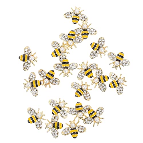 VICASKY 1 Satz Bienen Nagelschmuck Diy Nageldekorationen Aus Legierung Für Maniküre Für Weihnachten Hochzeiten Und Partys Einfach Zu Verwenden Und Kreativ Gestaltbar 20 Stück von VICASKY