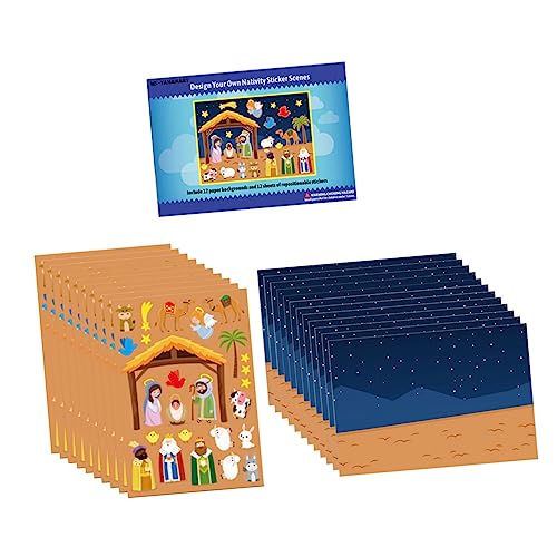 VICASKY 1 Satz Christliche Krippe-Outfit Sticker- Aufkleber Bildungsspielzeug DIY Pädagogische Abziehbilder Dekorative Aufkleber Für Die Wand Aufkleber-dekore Papier VICASKY 1 Satz Christliche Krippe-Outfit Sticker- Aufkleber Bildungsspielzeug DIY Pädagogische Abziehbilder Dekorative Aufkleber Für Die Wand Aufkleber-dekore Papier von VICASKY