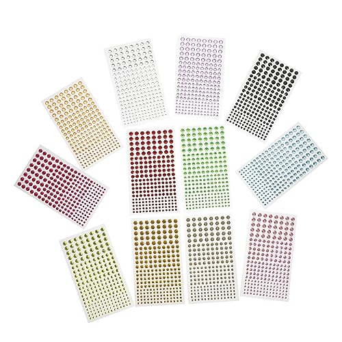 VICASKY 1 Satz Diamantaufkleber Edelsteine Gesichtsdiamanten Kleben Uv Klebstoff Gesichtsdekoration Verweigerung Aufkleber Für Gesichtsdekore Gesichtsschmuck Acryl 12blätter von VICASKY
