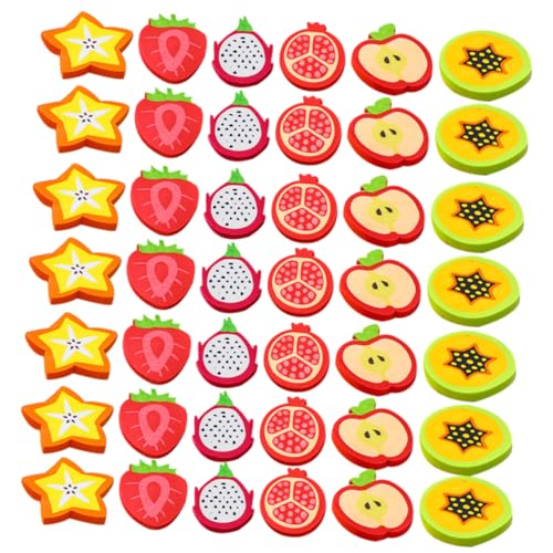 VICASKY 1 Satz Fruchtradierer Cartoon-obst-radiergummi Rosa Radiergummis Biegbar Obst-radiergummis Entzückende Fruchtradiergummis Süße Radiergummis Markierungen Für Schreibwaren von VICASKY