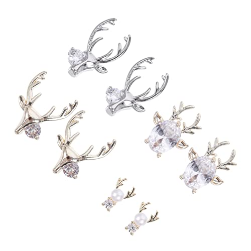 VICASKY 1 Satz Geweih Nail Art Schmuck Nagel Charms Nagel Charms Nagel Edelsteine ​​ Nagel Charm Nagel Dekorationen Nagel Charm Dekoration Charms Für Nägel Geweih 16 Stück von VICASKY