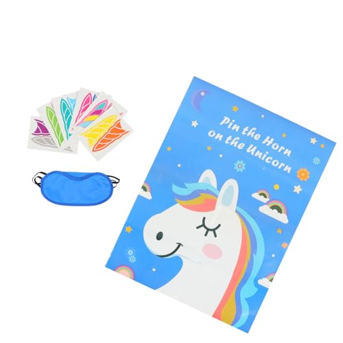 VICASKY 1 Satz Kreatives Aufkleberspielzeug Kind Einhorn Partyspiel Lustiges Einhorn-partyspiel -Einhorn-partyspiel Pin Das Spiel Pin Das Schwanzspiel Blue Stoff VICASKY 1 Satz Kreatives Aufkleberspielzeug Kind Einhorn Partyspiel Lustiges Einhorn-partyspiel -Einhorn-partyspiel Pin Das Spiel Pin Das Schwanzspiel Blue Stoff von VICASKY