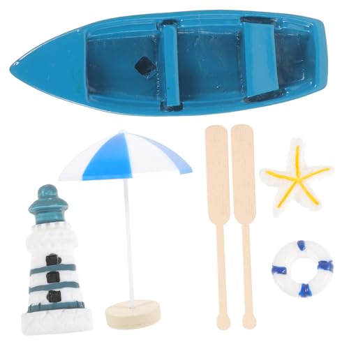 VICASKY 1 Satz Mediterranen Segelboot und Leuchtturmfiguren Teiliges Resin für Mini Landschaft Nautische Tischdeko Kreative Heimdekoration für Wohnzimmer und Büro VICASKY 1 Satz Mediterranen Segelboot und Leuchtturmfiguren Teiliges Resin für Mini Landschaft Nautische Tischdeko Kreative Heimdekoration für Wohnzimmer und Büro von VICASKY