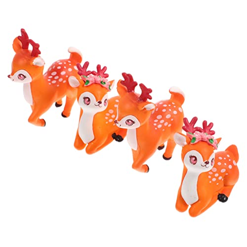 VICASKY 1 Satz Mikro-landschaftsverzierung Bausatz Autoverzierung Tierstatuen Figur Gnom Miniaturen Ornamente Hirsch Cupcake Topper Reh Desktop-tierdekor Hirsch Pvc 4 Stück VICASKY 1 Satz Mikro-landschaftsverzierung Bausatz Autoverzierung Tierstatuen Figur Gnom Miniaturen Ornamente Hirsch Cupcake Topper Reh Desktop-tierdekor Hirsch Pvc 4 Stück von VICASKY