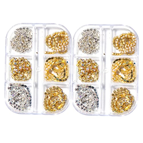 VICASKY 1 Satz Nagelkunst Zubehörset Boxen Glänzende Ketten Für Diy Maniküren Schmuckdekoration Und Nail Art Für Kunstliebhaber Und Nagelstudios 2boxen VICASKY 1 Satz Nagelkunst Zubehörset Boxen Glänzende Ketten Für Diy Maniküren Schmuckdekoration Und Nail Art Für Kunstliebhaber Und Nagelstudios 2boxen von VICASKY