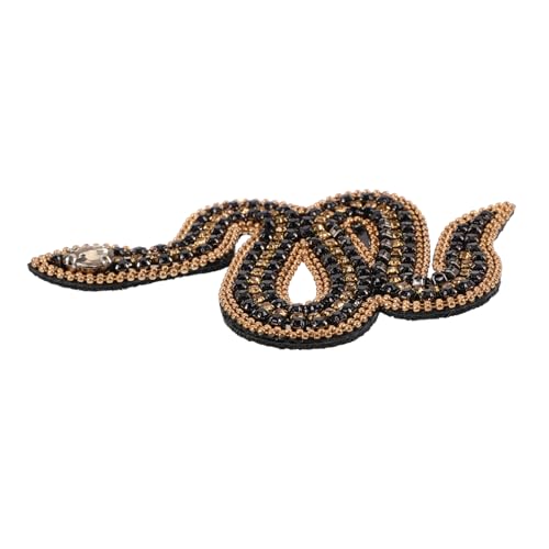 VICASKY 1 Satz Schlangenförmiger Strass Stoffaufnäher Zum Aufbügeln Schlangenaufnäher Goldene Schlange Aufnäher Zum Aufbügeln Schlangenabzeichen Applikation Mit Pailletten Schlange VICASKY 1 Satz Schlangenförmiger Strass Stoffaufnäher Zum Aufbügeln Schlangenaufnäher Goldene Schlange Aufnäher Zum Aufbügeln Schlangenabzeichen Applikation Mit Pailletten Schlange von VICASKY