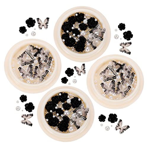 VICASKY 1 Satz Schwarze Kamelien Nail Art Strasssteine Boxen Mit Funkelnden Nagelcharms Für Diy Nageldekorationen Für Partys Und Feste Für Nagelgestaltung 4boxen VICASKY 1 Satz Schwarze Kamelien Nail Art Strasssteine Boxen Mit Funkelnden Nagelcharms Für Diy Nageldekorationen Für Partys Und Feste Für Nagelgestaltung 4boxen von VICASKY