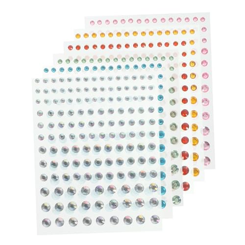 VICASKY 1 Satz Strass-aufkleber Edelsteine Gesicht Mehrzweckaufkleber Selbstklebende Bastelaufkleber Glitzer-juwelen-aufkleber Schmuckzubehör Strass-kunststoff 6blätter VICASKY 1 Satz Strass-aufkleber Edelsteine Gesicht Mehrzweckaufkleber Selbstklebende Bastelaufkleber Glitzer-juwelen-aufkleber Schmuckzubehör Strass-kunststoff 6blätter von VICASKY
