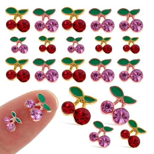 VICASKY 1 Satz Teiliges Kirsch Nagelschmuck Für Nageldesigns Nagelcharms Aus Hochwertigem Für Diy Nailart Für Partys Und Besondere Anlässe 32 Stück von VICASKY