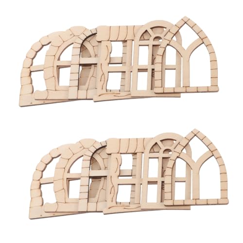 VICASKY 1 Satz Teiliges Unbehandeltes Holz Set Mini Fenster Und Türen Für Diy Feenhaus Gartendekoration Robustes Gartenornament Für Patio Balkon Und Kreative Outdoor 25 Stück VICASKY 1 Satz Teiliges Unbehandeltes Holz Set Mini Fenster Und Türen Für Diy Feenhaus Gartendekoration Robustes Gartenornament Für Patio Balkon Und Kreative Outdoor 25 Stück von VICASKY