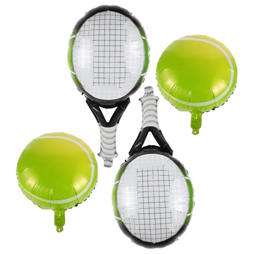 VICASKY 1 Satz Tennis Ball und Schläger Folienballons Sportliche Deko für Geburtstagsfeiern Tennisthema Partys und Events Einfach Aufzuhängen Langlebig und Wiederverwendbar von VICASKY