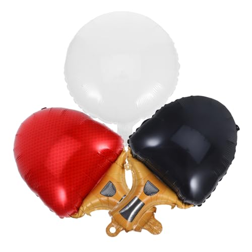 VICASKY 1 Satz Tischtennis Ballon Dekorationen Rote Schwarze Tischtennis Schläger und Weiße Ballons für Sport und Geburtstagsfeiern Langlebig Leicht und Einfach Einzurichten für Wettkämpfe von VICASKY