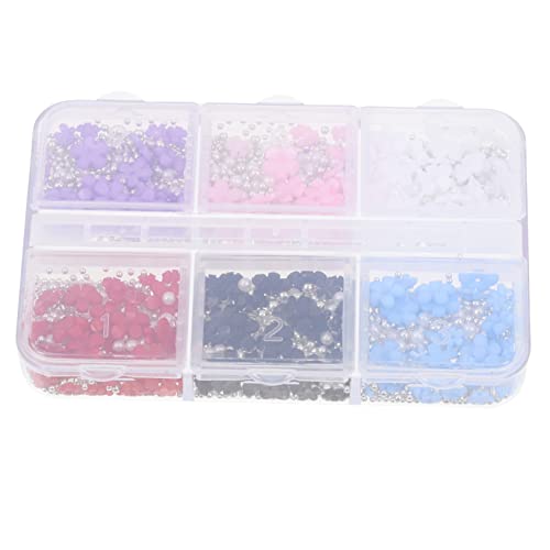 VICASKY 1 Schachtel Blumen Nagel Charms Set Resinierte Blüten für Kreative Nagelkunst für DIY Maniküre Nageldekoration für Glamouröse Designs und Persönlichen Stil von VICASKY