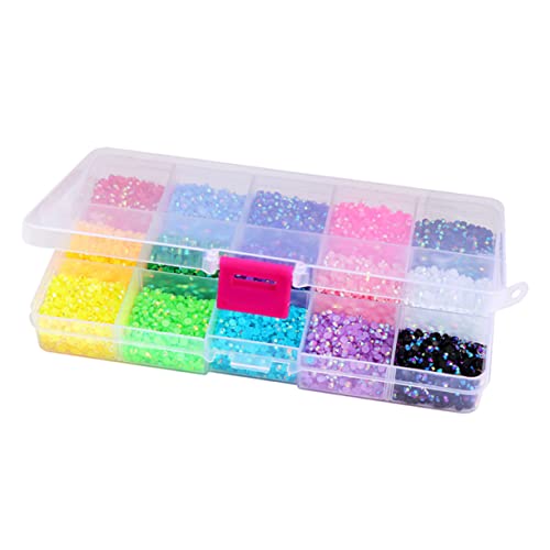 VICASKY 1 Schachtel Diamant -Set Nagelkunst Edelsteine Nagel Diamanten Nagel Pailletten Reiz Strasssteine ​​klar Nägel farbige Nagelsteine Nagelschmuck süße Nagelanhänger Nageljuwelen Harz von VICASKY